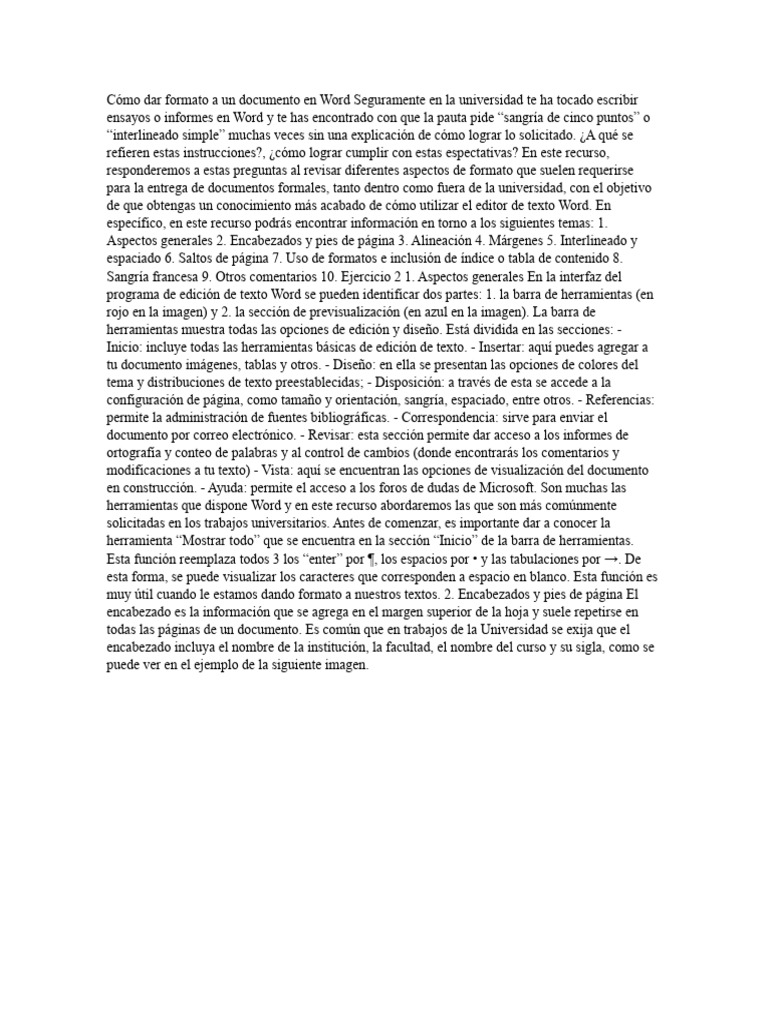 Formato de Documentos en Word | PDF | Microsoft Word | Informática