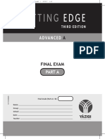 Cutting Edge Advanced A Part A Final Exam Student