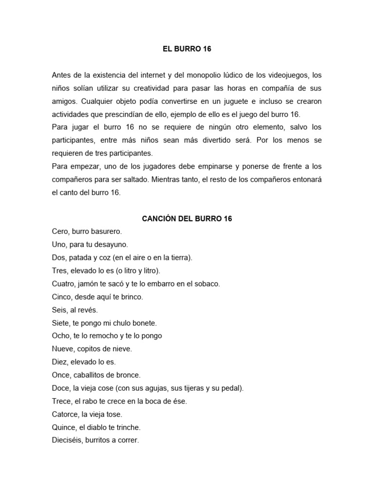El Burro 16 | PDF | Adultos jóvenes