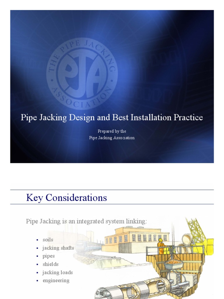 Pipe Jacking Design and Practices | PDF | Deep Foundation ...
