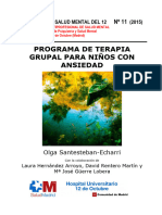 Programa de Terapia Grupal para Niños Con Ansiedd