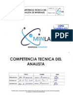 ML-IN-08 COMPETENCIA TECNICA DEL ANALISTA DE MINERALES