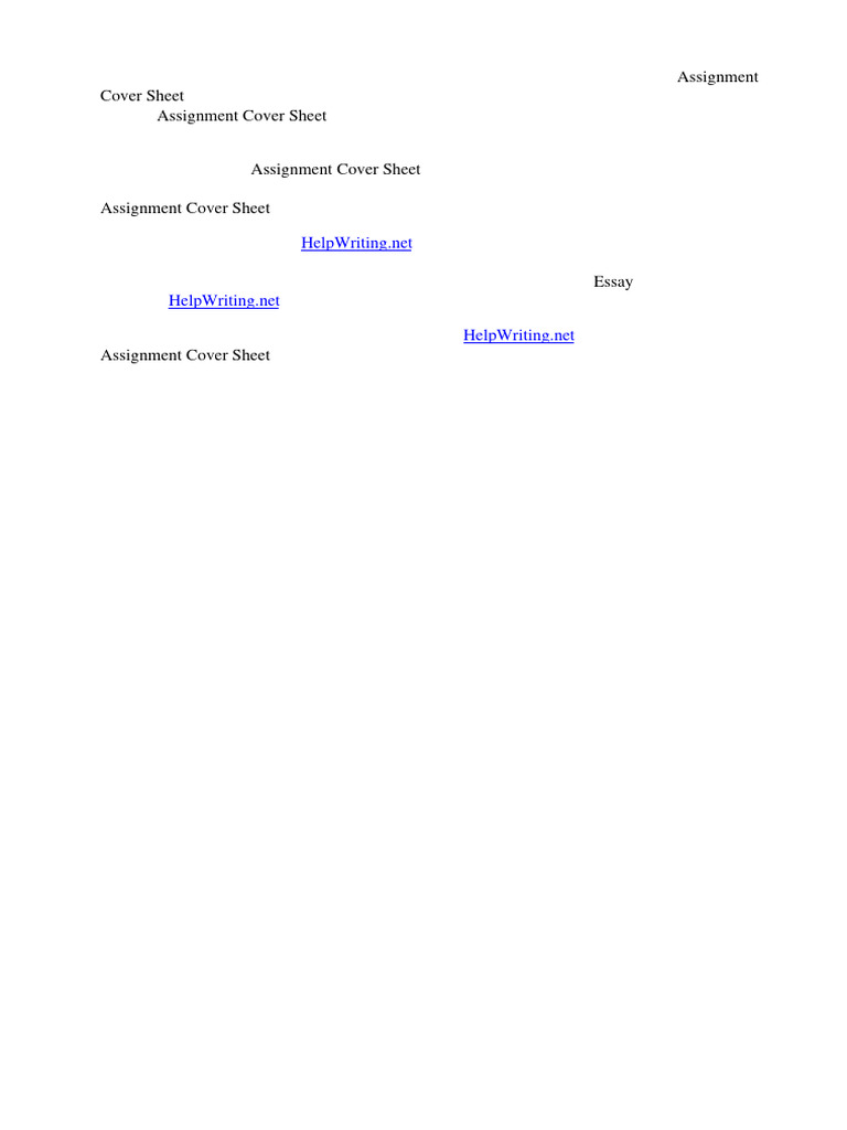 Swinburne Assignment Cover Sheet | Download Free PDF | Essays ...