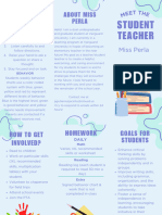 meet the student teacher trifold brochure