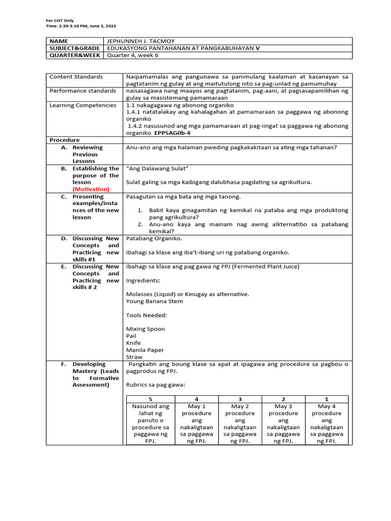  motivation for cot only time 2 20 3 10 pm june 5 2023 pdf