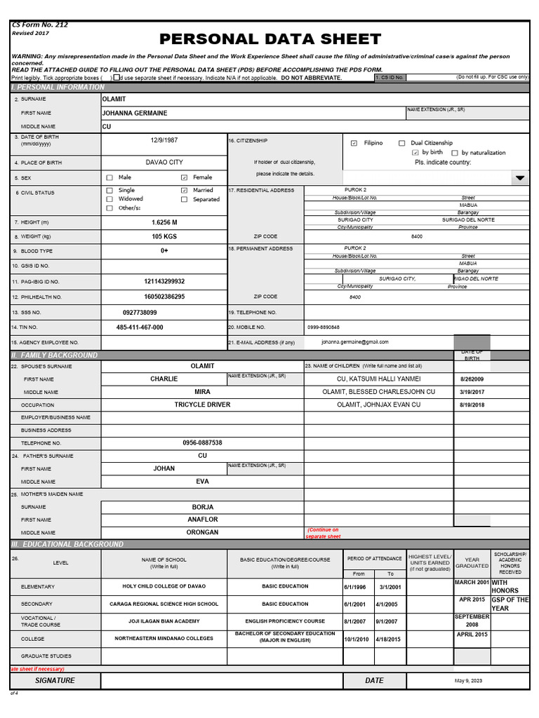 Cs form 212 revised 2017 pdf