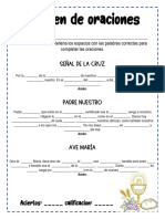 EXAMEN DE ORACIONES