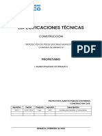 Especificaciones Tecnicas Reposición de Pisos Oficinas Municipales