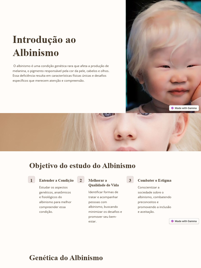 Introducao Ao Albinismo | PDF | Gene | Genética, image size:768x1024