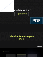 Clase 13 - Modelos Analíticos para DS I