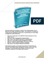 BRCGS Food Safety and Quality Management System Package Implementation Workbook