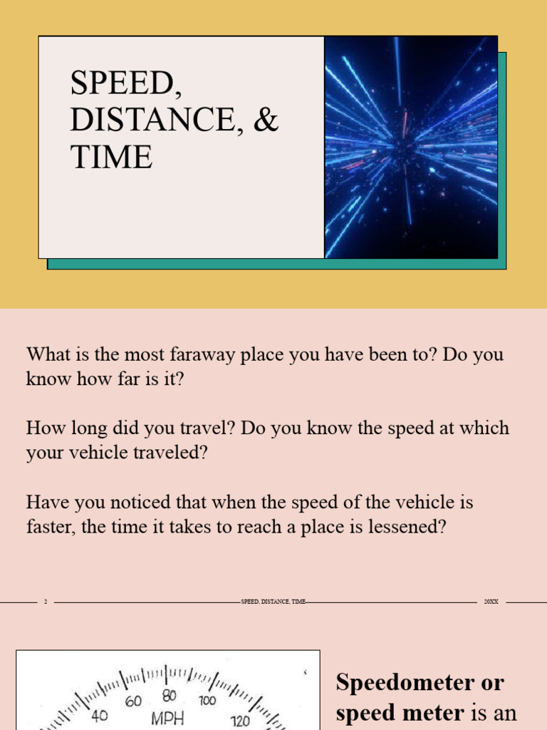 Understanding Speed, Distance, and Time | PDF | Speed | Distance