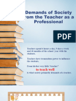 The Demands of Teaching As A Professional and As A Person