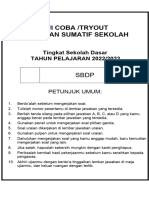 Tryout SBDP
