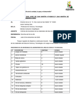 Informe de Inventario de Los Materiales de Ciencia y Tecnologia