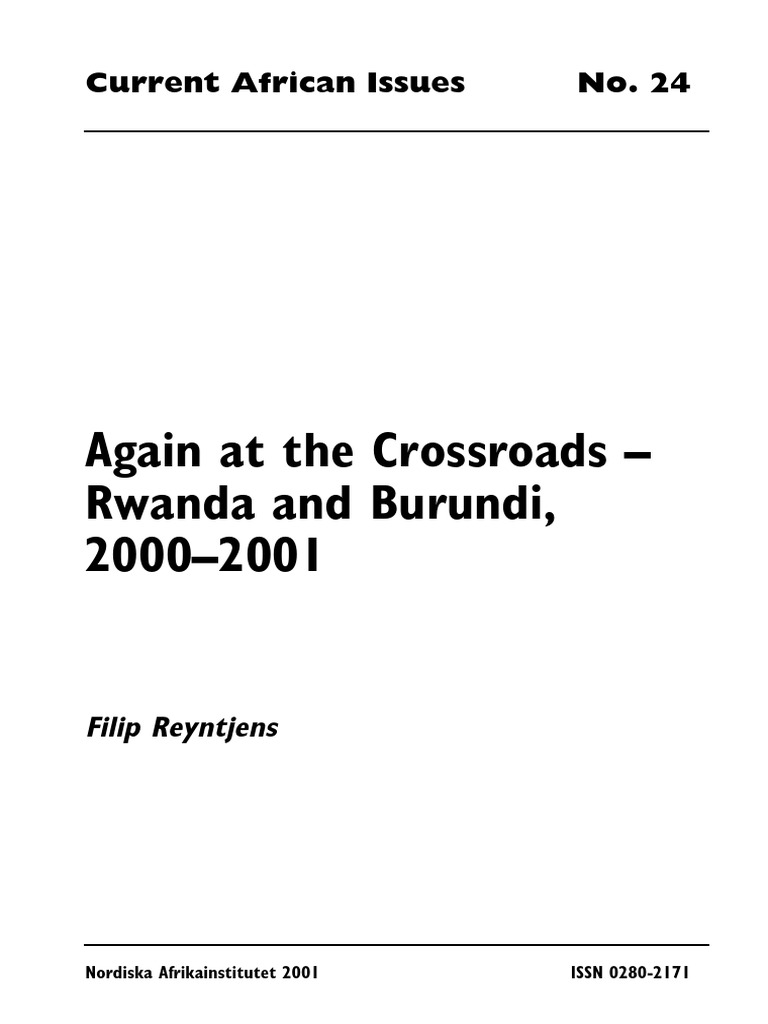 Filip Reyntjens - Rwanda Et Burundi A La Croisee Des Chemins | PDF ...