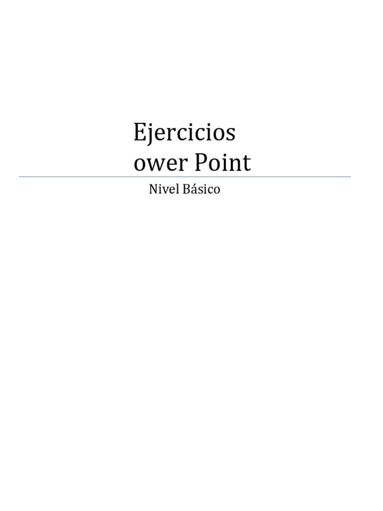Manual de Ejercicios de Power Point | PDF