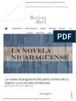 La Novela Nicaragüense (Recuento Somero de Su Registro y Sus Actuales Tendencias) - Revista Abril - Removed