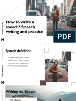 How To Write A Speech