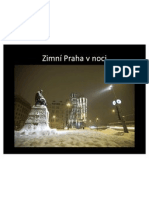 Zimní Praha v noci