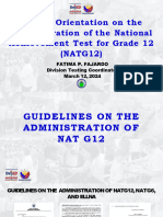 Virtual Orientation On The Administration of NATG12