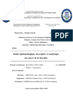 Etude Épidémiologique, Descriptive Et Analytique Du Cancer de La Thyroïde