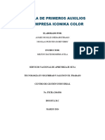 Cartilla de Primeros Auxilios para Empresa Iconika Color: Elaborado Por