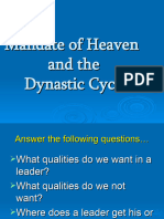 Mandate of Heaven and Dynastic Cycle