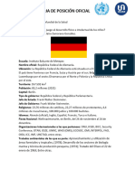 Hoja de Posición Oficial Alemania