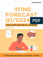 Bộ đề dự đoán Ielts Writing Forecast Quý 1-2024 - Bản FULL