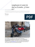 Cédula Reemplazará El Carné de Discapacidad en Ecuador