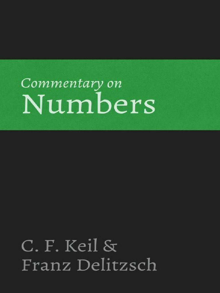 Commentary on numbers by c f keil franz delitzsch keil c f