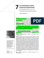 La Conciencia Como Vivencia Intencional