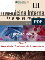 Clase 7 Unidad 1 Hemostasia - Trastornos Hemostáticos