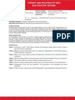 Theory and Practice of Non Destructive Testing