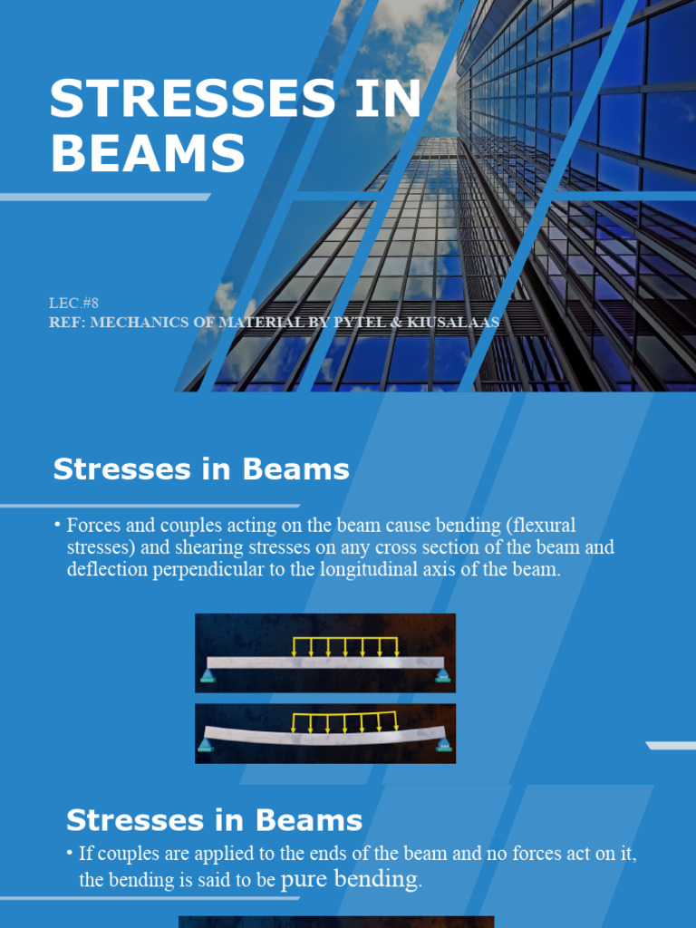 Lec#8, Stresses in Beam Updated | PDF | Bending | Beam (Structure)