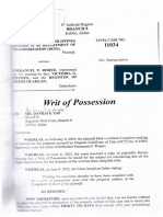 Writ of Possession