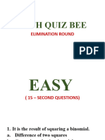 Grade 8 Quiz Bee