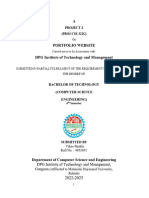 Project-I (PROJ-CSE-322G) : DPG Institute of Technology and Management, Gurgaon