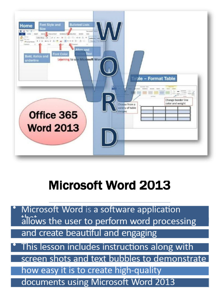 Microsoft Word 2013 Tutorial Guide | PDF | Microsoft Word | Page Layout