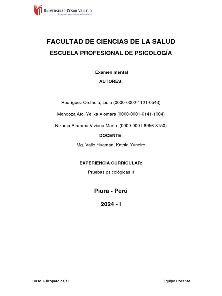 Pruebas Psicologicas Ii Examen Mental PDF Las emociones Ira