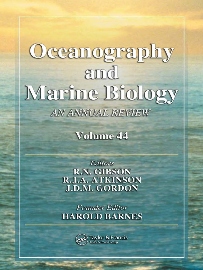 Oceanography and Marine Biology - An Annual Review) R. N. Gibson, R. J. A.  Atkinson, J. D. M. Gordon - Oceanography and Marine Biology - An Annual  Review. Volume 44 - CRC Press (2006) | PDF | Errors And Residuals |  Simulation