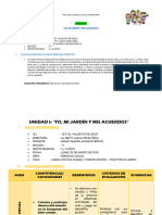 Sesiones de Aprendizaje - Unidad I - 20 Al 24 de Marzo