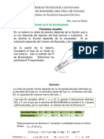 Método de Π de Buckingham: Problema resuelto