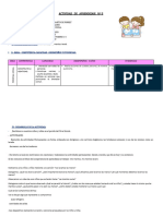 Actividad de Aprendizaje Lunes 18 de Marzo