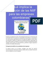 Qué Implica La Transición de Las NIIF para Las Empresas Colombianas