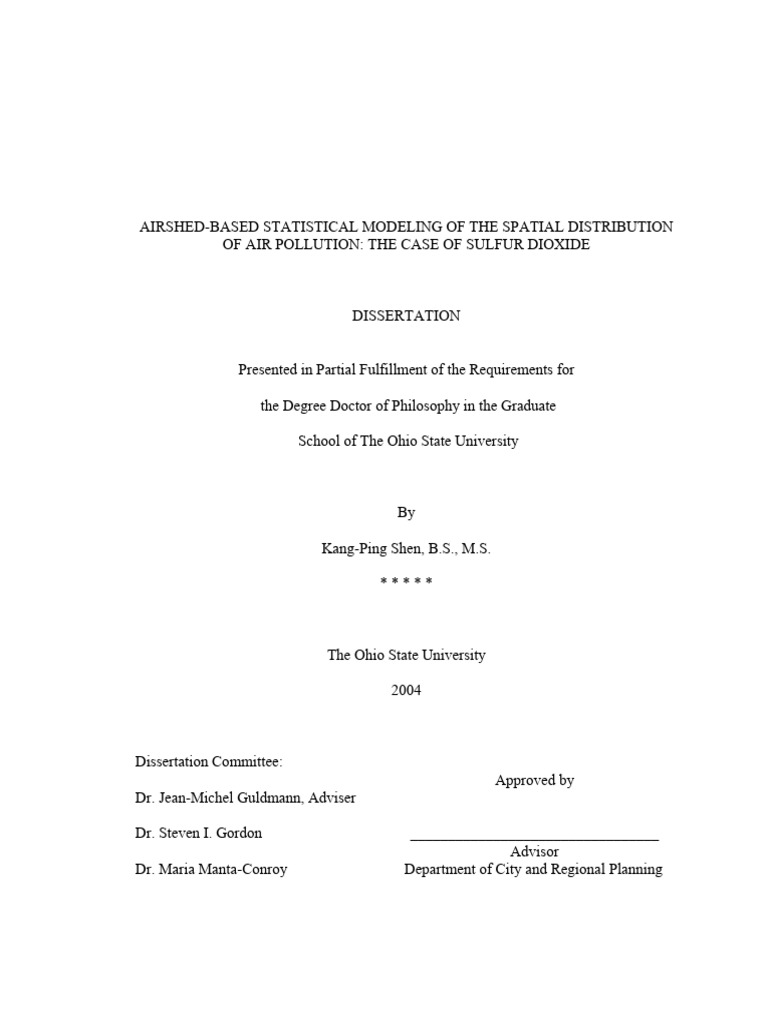 Airshed Based Statistical Modeling of The Spatial Distribution of Air ...