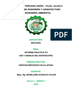 Informe 3 Biologia Uso Del Microscopio