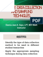Data Collection and Sampling Techniques