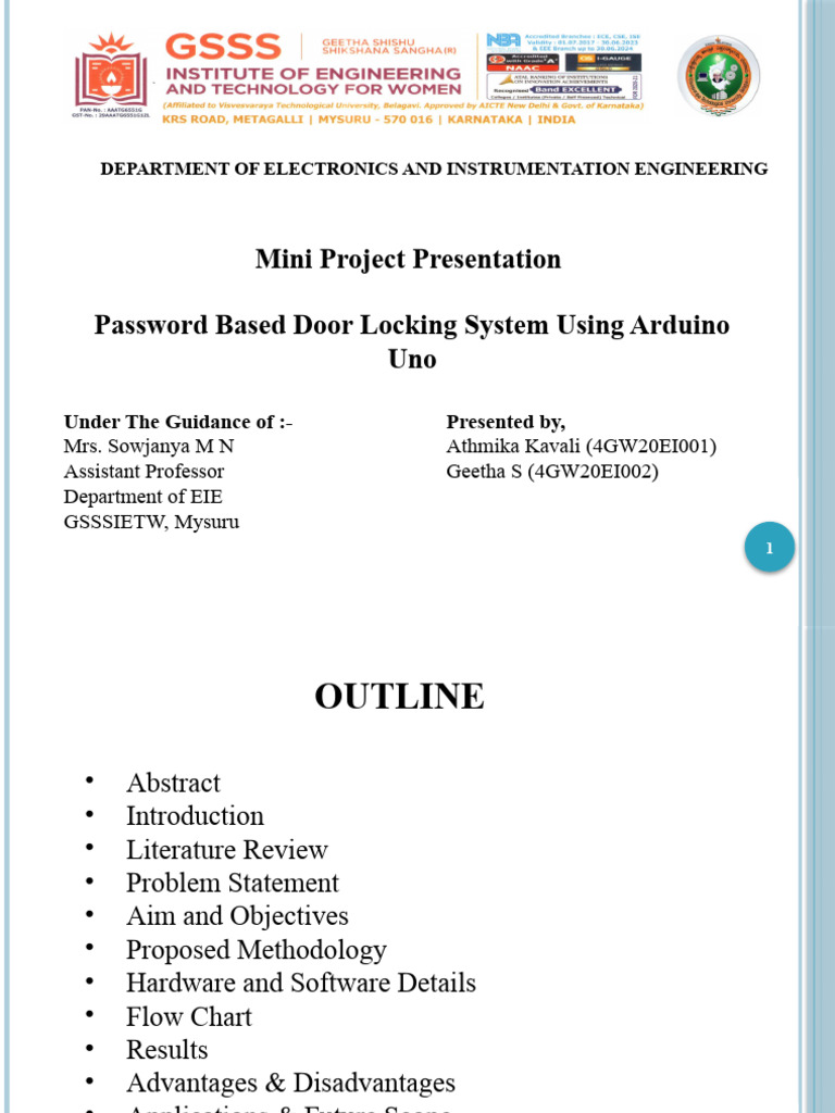 Password-Based Door Lock System Using Arduino | PDF | Password ...